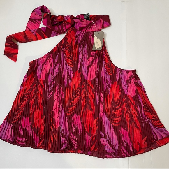 Palm tree print sleeveless blouse - Picture 6 of 6